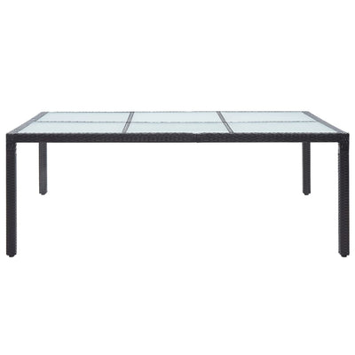 Outdoor Dining Table Black 200x150x74 cm Poly Rattan