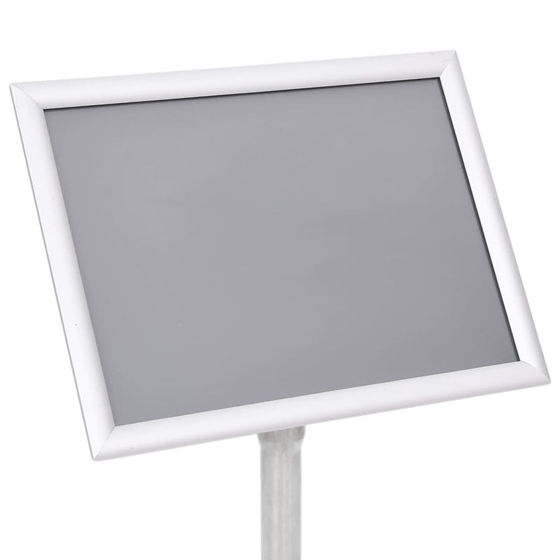 A4 Pedestal Poster Stand Silver Aluminium Alloy