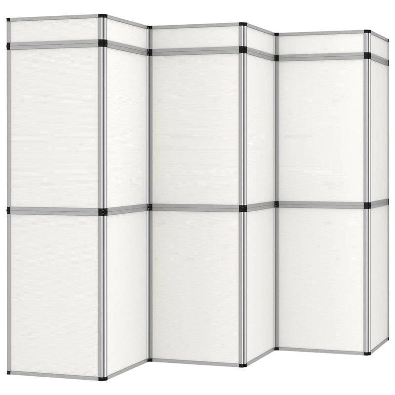 18-Panel Folding Exhibition Display Wall 362x200 cm White