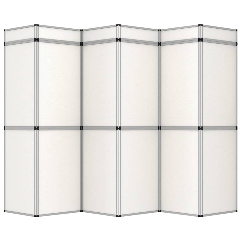 18-Panel Folding Exhibition Display Wall 362x200 cm White