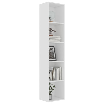 Book Cabinet White 40x30x189 cm Engineered Wood