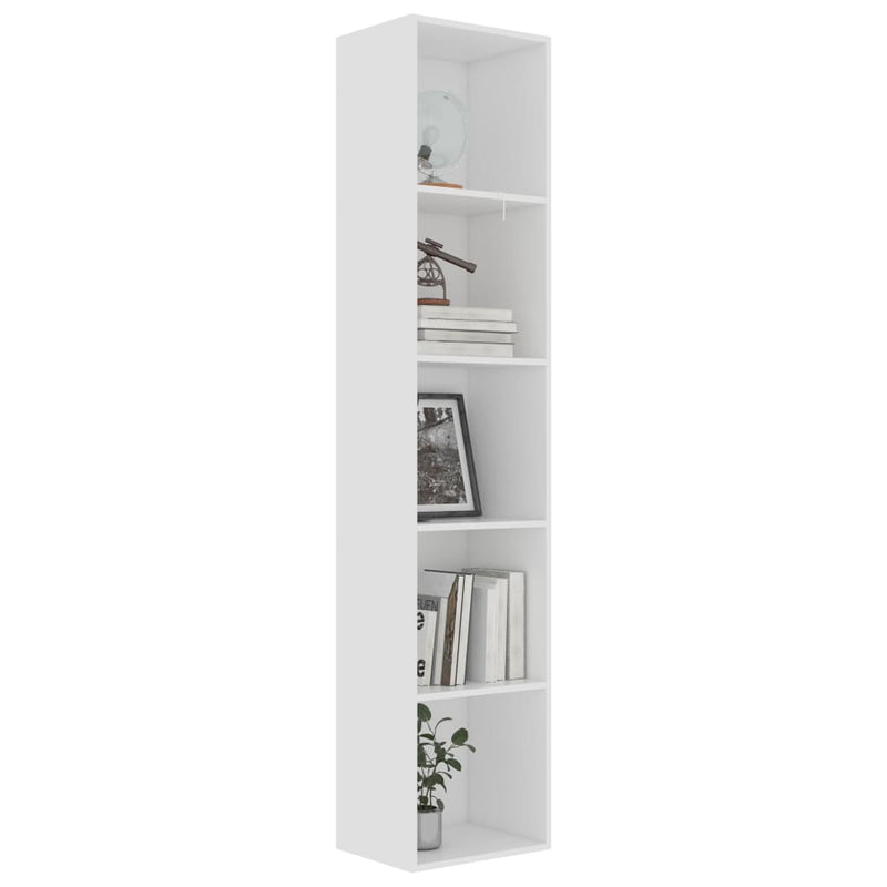 Book Cabinet White 40x30x189 cm Engineered Wood