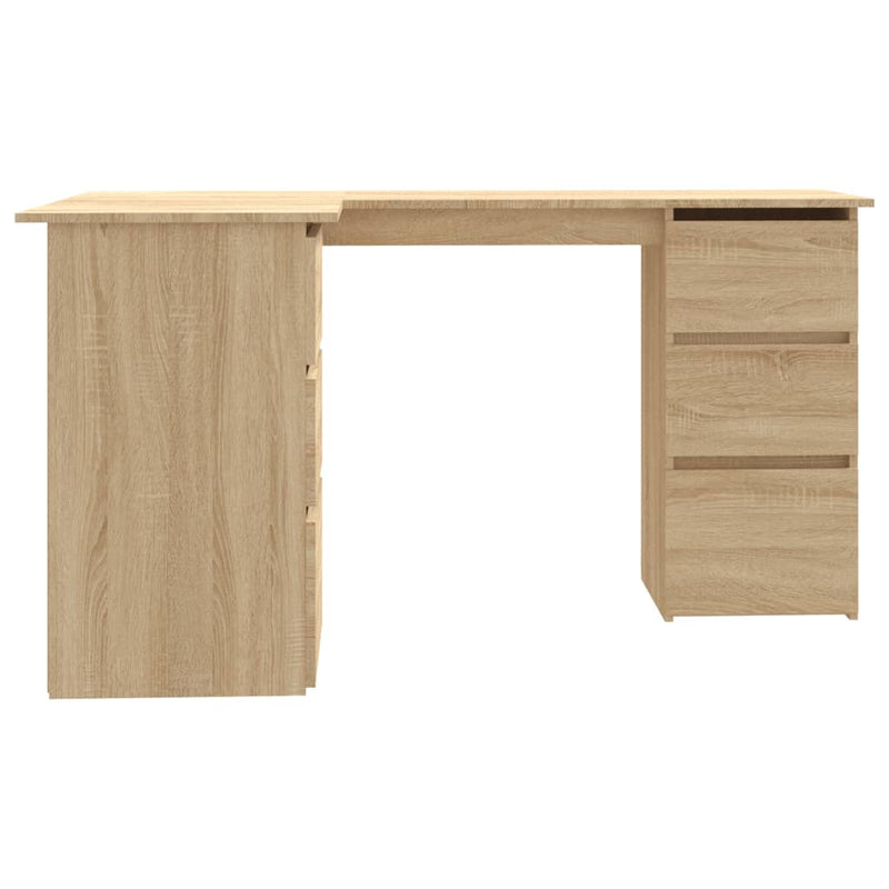 Corner Desk Sonoma Oak 145x100x76 cm Engineered Wood