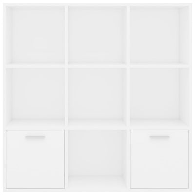 Book Cabinet White 98x30x98 cm Engineered Wood