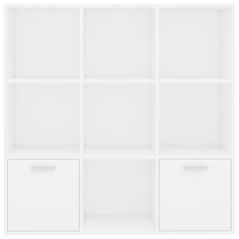 Book Cabinet White 98x30x98 cm Engineered Wood