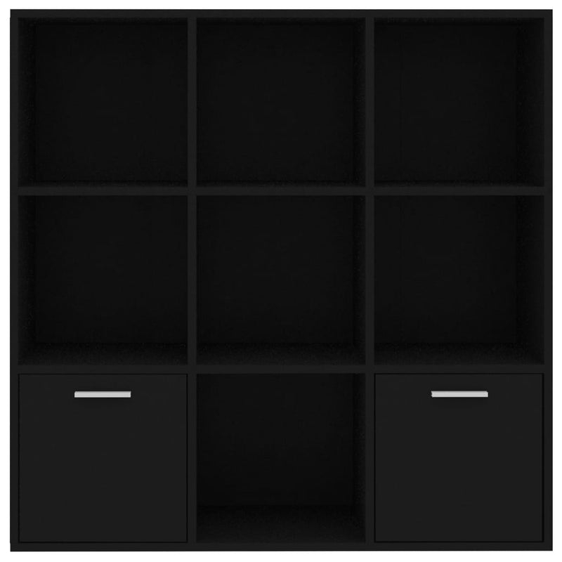 Book Cabinet Black 98x30x98 cm Engineered Wood