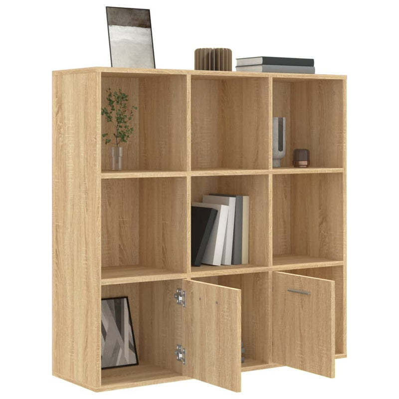 Book Cabinet Sonoma Oak 98x30x98 cm Engineered Wood