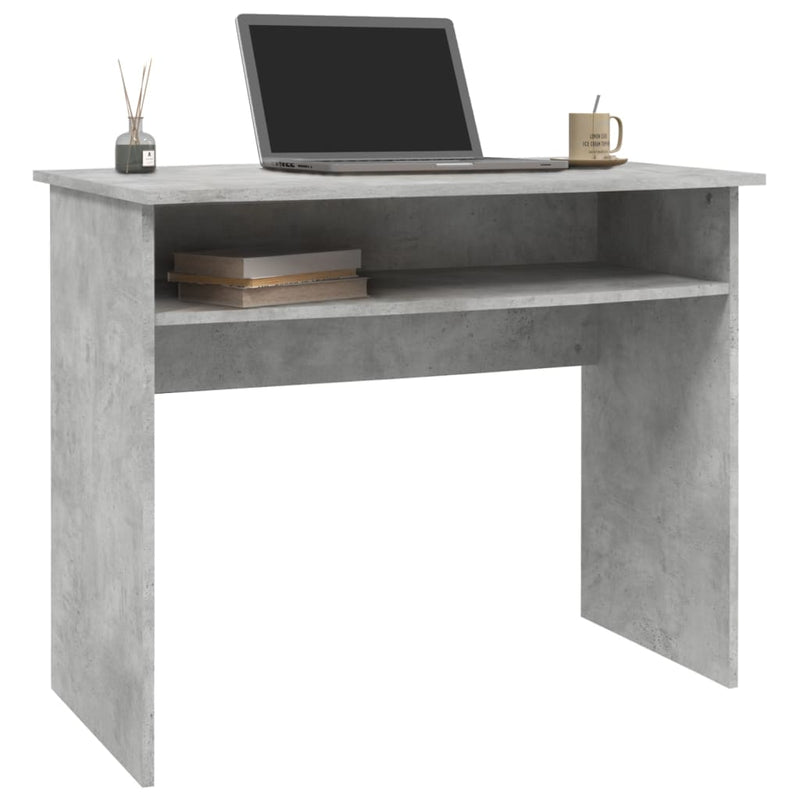 Desk Concrete Grey 90x50x74 cm Engineered Wood