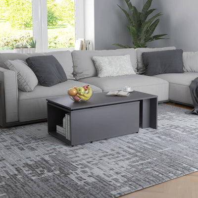 Coffee Table Grey 150x50x35 cm Engineered Wood