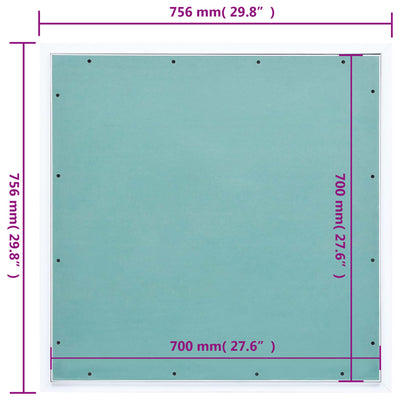 Access Panel with Aluminium Frame and Plasterboard 700x700 mm