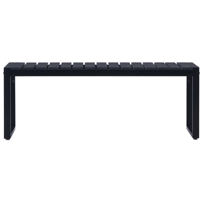 Garden Bench 120.5 cm PS Board Black