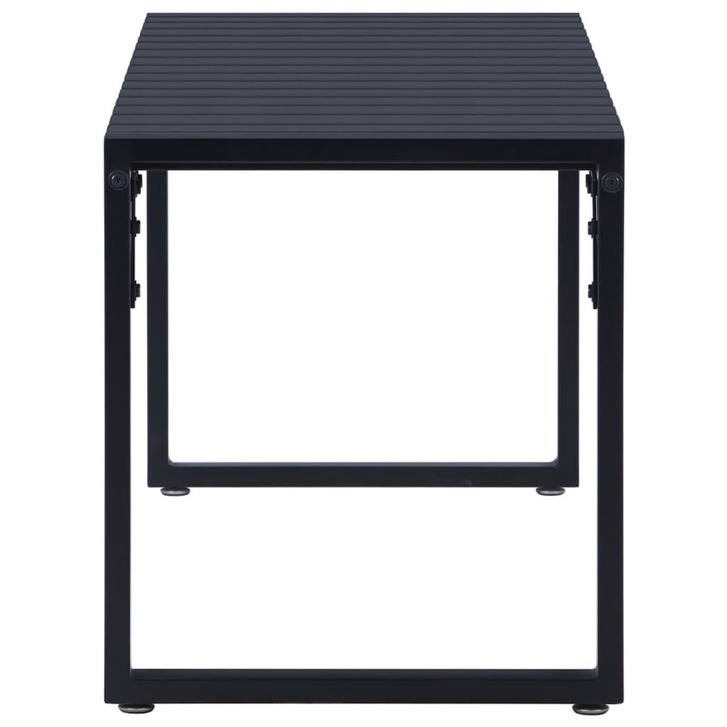 Garden Bench 120.5 cm PS Board Black