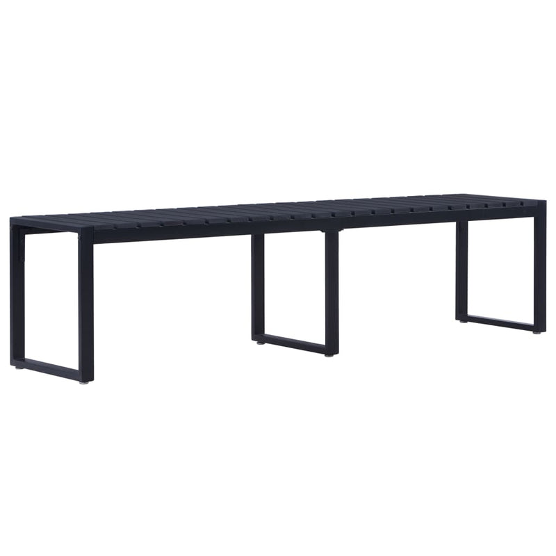 Garden Bench 180 cm PS Board Black