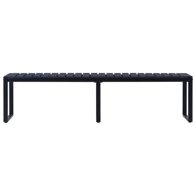 Garden Bench 180 cm PS Board Black