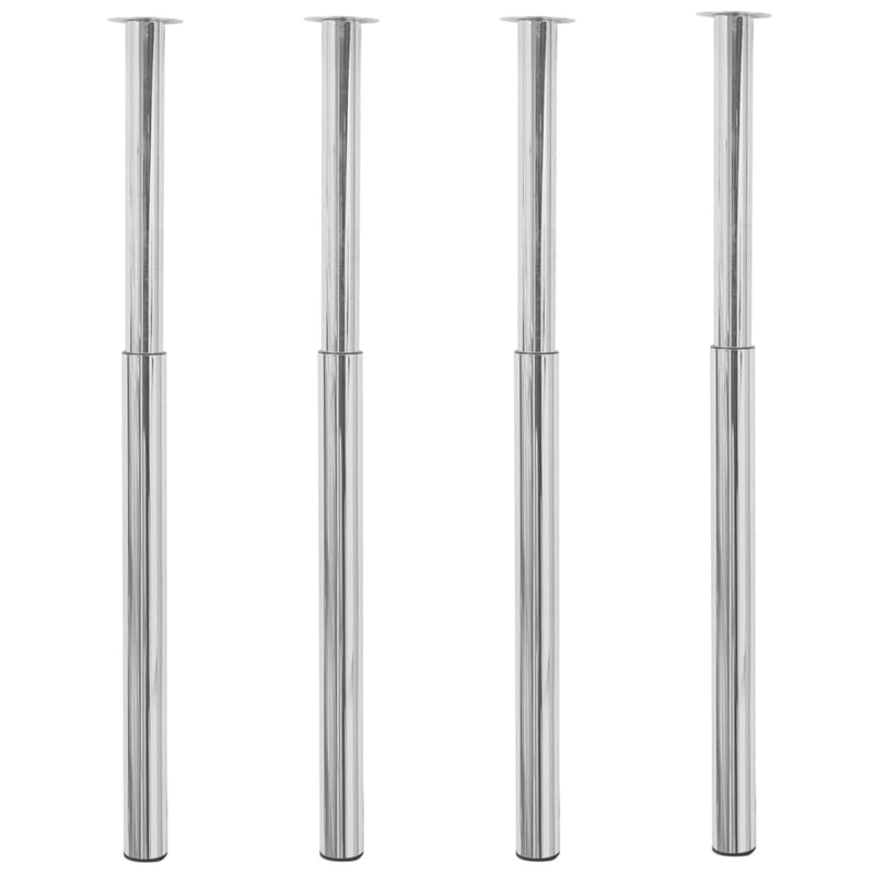 Telescopic Table Legs 4 pcs Chrome 710 mm-1100 mm