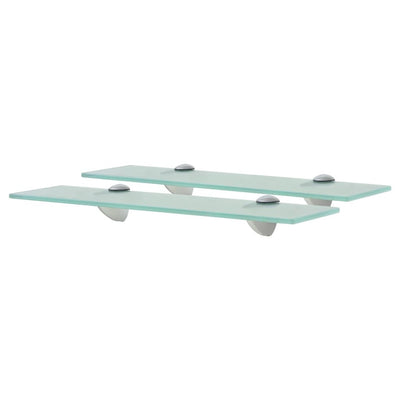 Floating Shelves 2 pcs Glass 40x10 cm 8 mm