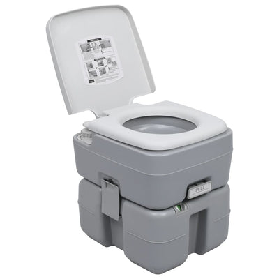 Portable Camping Toilet Grey 20+10 L