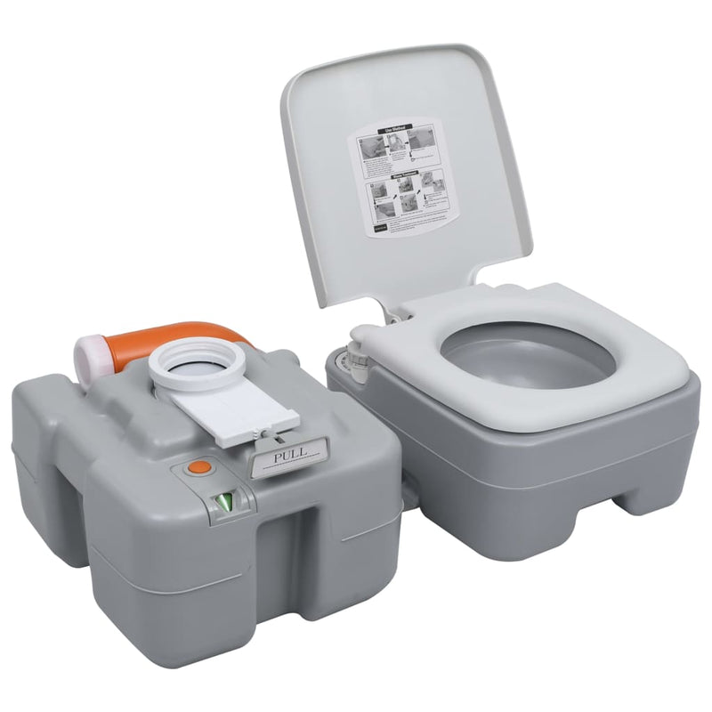 Portable Camping Toilet Grey 20+10 L