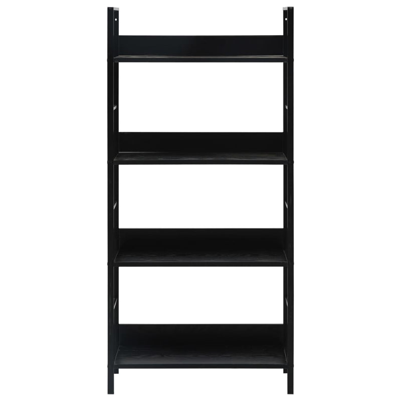 4-Layer Book Shelf Black 60x27.6x124.5 cm Engineered Wood