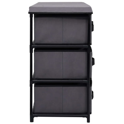 Storage Cabinet with 6 Drawers 55x29x55 cm Grey Steel