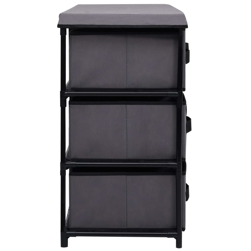 Storage Cabinet with 6 Drawers 55x29x55 cm Grey Steel