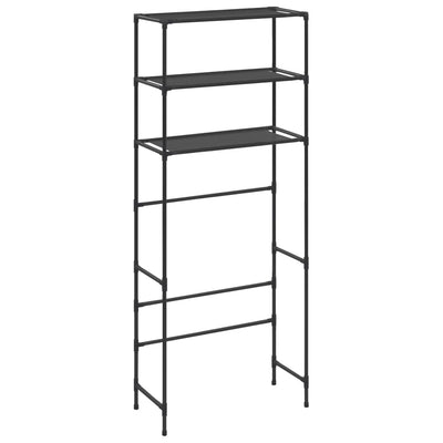 3-Tier Storage Rack over Laundry Machine Black 69x28x169 cm