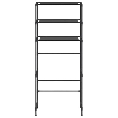 3-Tier Storage Rack over Laundry Machine Black 69x28x169 cm