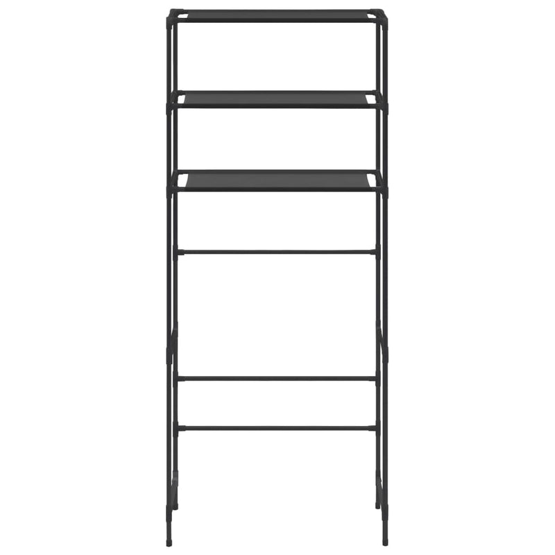 3-Tier Storage Rack over Laundry Machine Black 69x28x169 cm