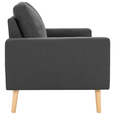 2-Seater Sofa Dark Grey Fabric