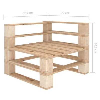 Garden Pallet Sofa 2-Seater Wood