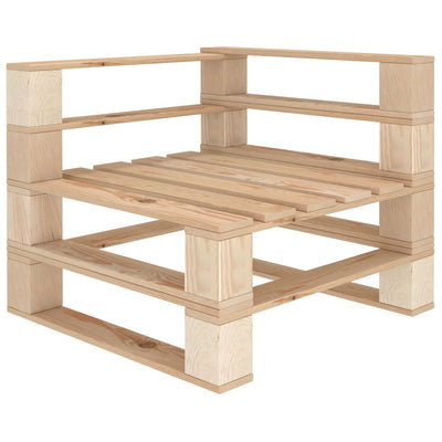 Garden Pallet Sofa 3-Seater Wood