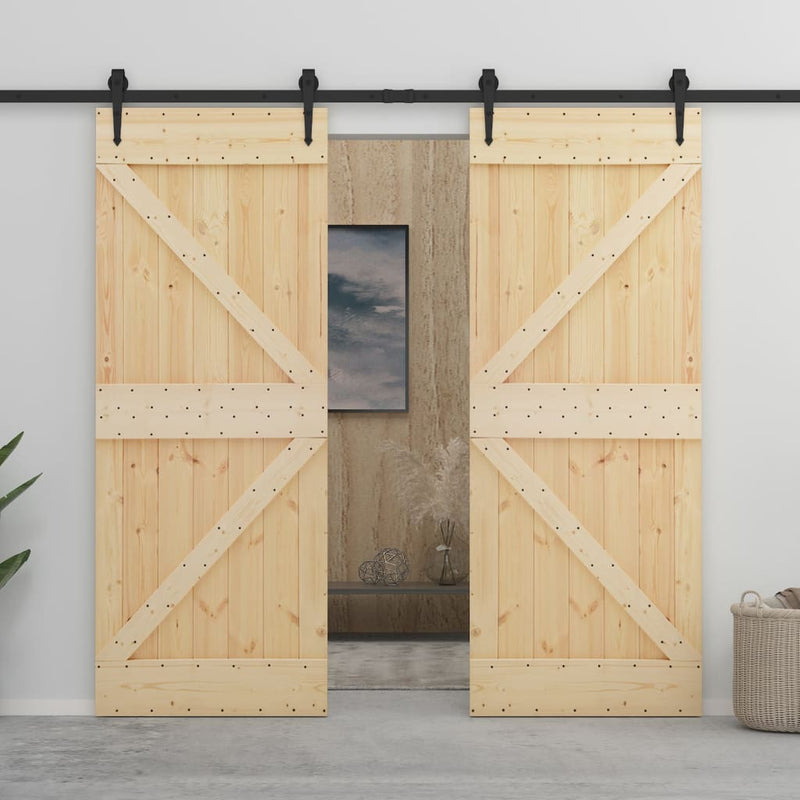 Door 80x210 cm Solid Pine Wood