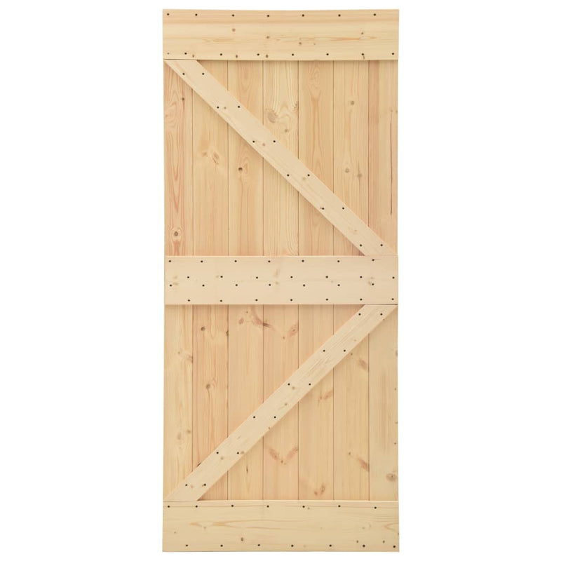 Door 100x210 cm Solid Pine Wood