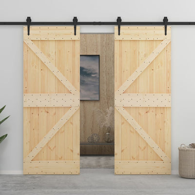 Door 100x210 cm Solid Pine Wood