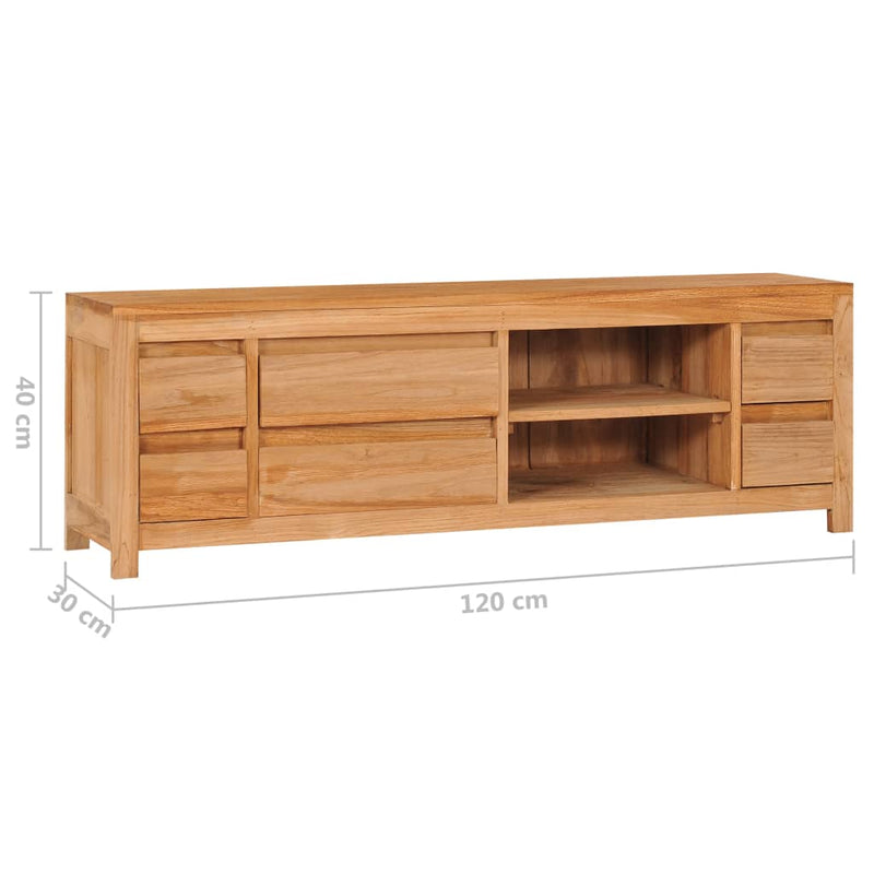 TV Cabinet 120x30x40 cm Solid Teak Wood