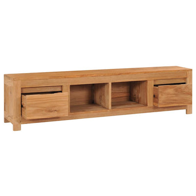 TV Cabinet 115x30x35 cm Solid Teak Wood