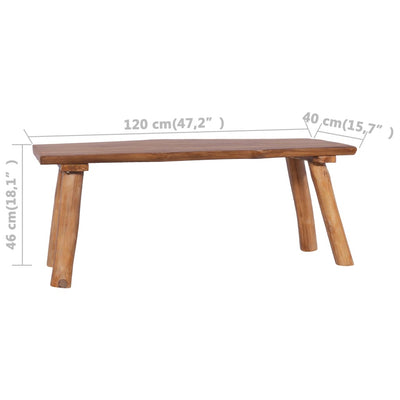 Garden Bench 120 cm Solid Teak Wood