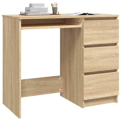 Desk Sonoma Oak 90x45x76 cm Engineered Wood