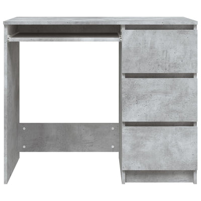 Desk Concrete Grey 90x45x76 cm Engineered Wood