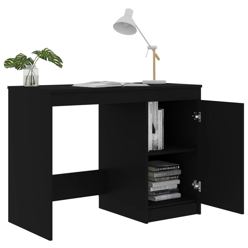 Desk Black 100x50x76 cm Engineered Wood