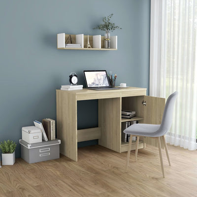 Desk Sonoma Oak 100x50x76 cm Engineered Wood