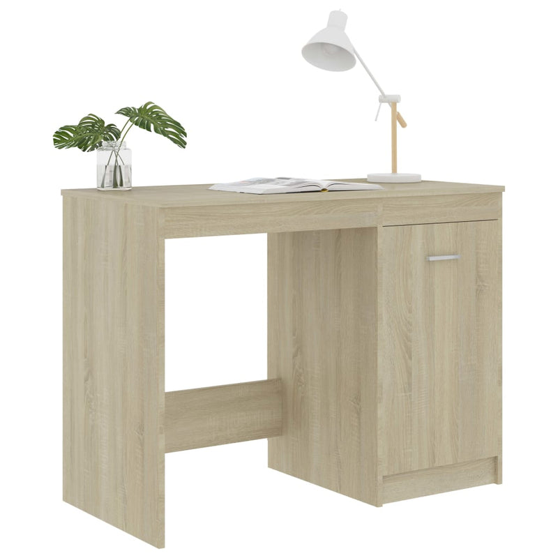 Desk Sonoma Oak 100x50x76 cm Engineered Wood