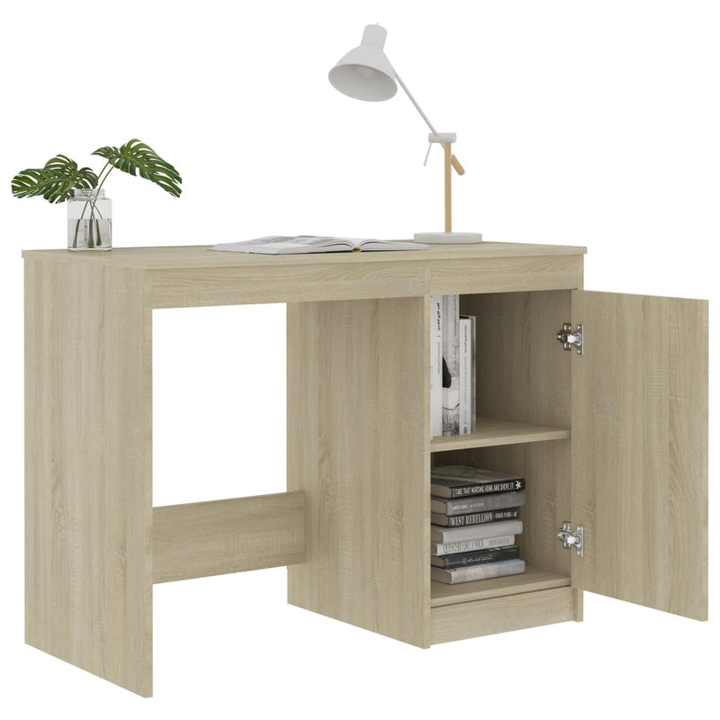 Desk Sonoma Oak 100x50x76 cm Engineered Wood