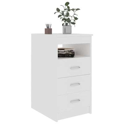 Drawer Cabinet White 40x50x76 cm Engineered Wood