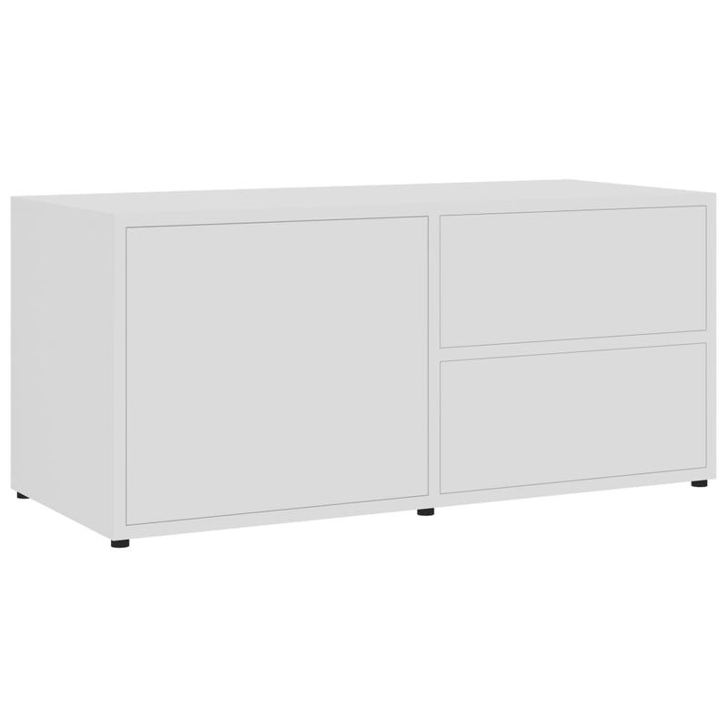 TV Cabinet White 80x34x36 cm Engineered Wood