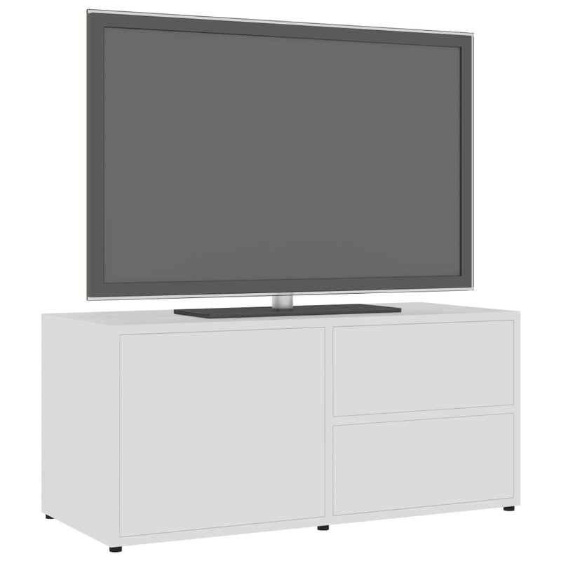 TV Cabinet White 80x34x36 cm Engineered Wood