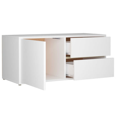 TV Cabinet White 80x34x36 cm Engineered Wood