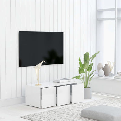 TV Cabinet White 80x34x30 cm Engineered Wood