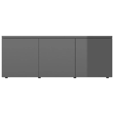 TV Cabinet High Gloss Grey 80x34x30 cm Engineered Wood