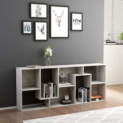 Book Cabinet Concrete Grey 67x24x161 cm Engineered Wood